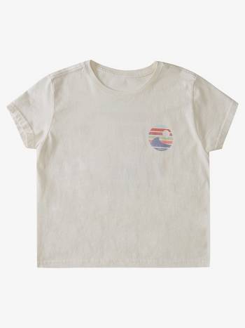 Kids' Roxy Gradient Classic Boyfriend T-Shirt White | NZ_LW7230