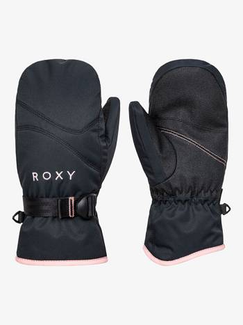 Kids' Roxy Jetty Solid Gloves Black | NZ_LW8761