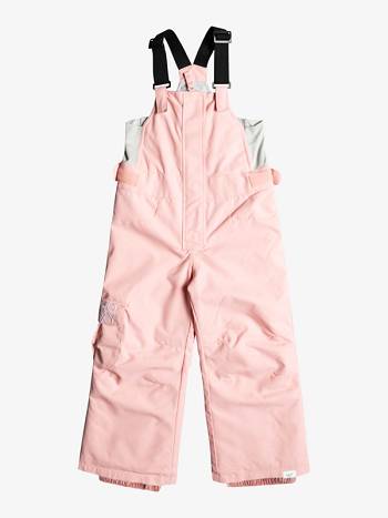 Kids' Roxy Lola Insulated Snow Bib Rompers Rose | NZ_LW8062