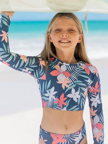 Kids' Roxy Love Confirmation Cropped Surf Blue Turquoise | NZ_LW1387