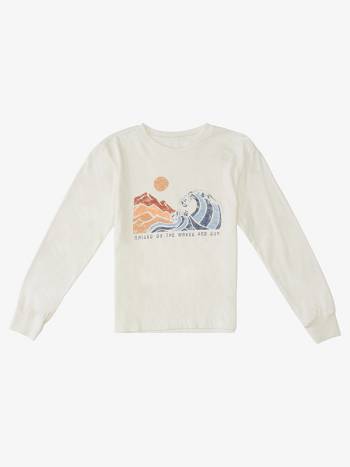 Kids' Roxy Makes Waves Vintage Graphic T-Shirt White | NZ_LW8141