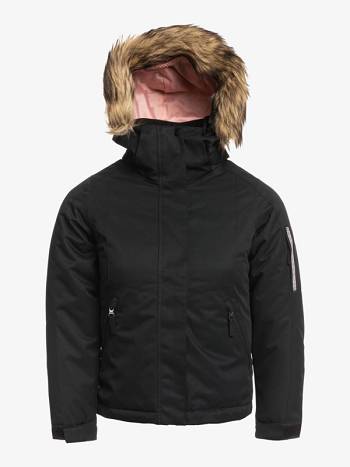 Kids' Roxy Meade Girl Insulated Jackets Black | NZ_LW4450