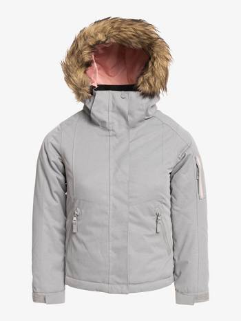 Kids' Roxy Meade Girl Insulated Jackets grey | NZ_LW7253