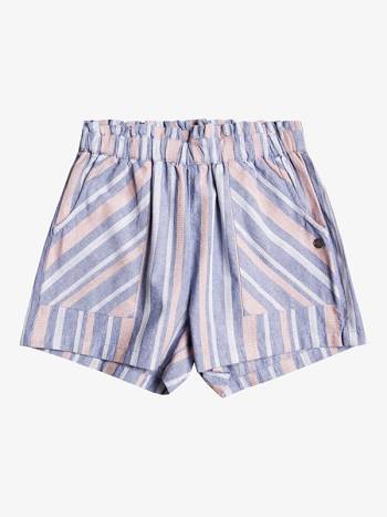 Kids' Roxy Medley Soul Elasticized Shorts Blue Stripes | NZ_LW4753