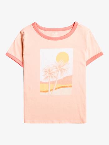 Kids' Roxy Need To Become Peach Ringer T-Shirt Coral | NZ_LW7694