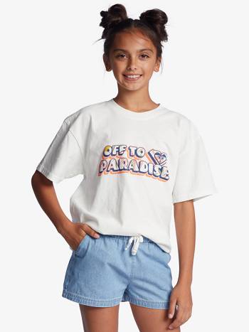 Kids' Roxy Off To Paradise Boyfriend Tops White | NZ_LW8220