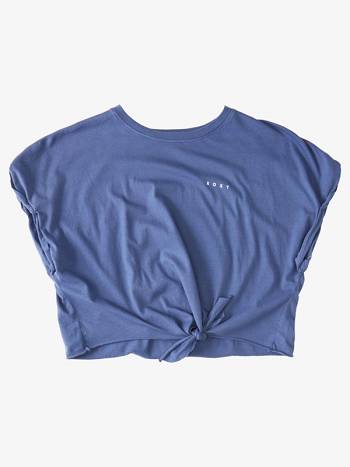 Kids' Roxy Palm Palms T-Shirt Blue | NZ_LW4100