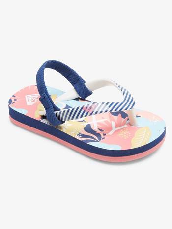 Kids' Roxy Pebbles Sandals Blue / Coral | NZ_LW3796