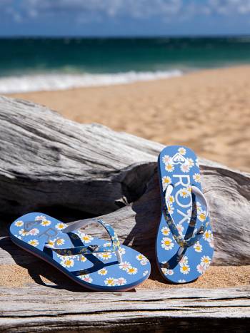 Kids' Roxy Pebbles Sandals Blue / White | NZ_LW4852