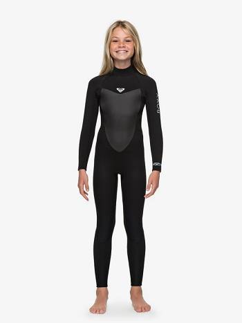 Kids' Roxy Prologue Back Zip Surf Black | NZ_LW5080