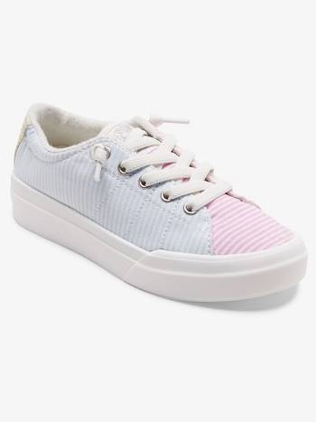 Kids' Roxy Rae Sneakers White / Stripes | NZ_LW5433