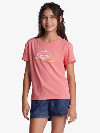 Kids' Roxy Rainbow Life T-Shirt Rose | NZ_LW2549