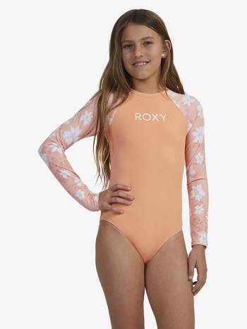 Kids' Roxy Salty Flower Swim orange flower | NZ_LW6740