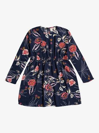 Kids' Roxy The A Team Long Sleeve Dresses Indigo flower | NZ_LW8346