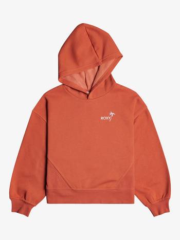 Kids' Roxy Turning Hoodies Red | NZ_LW5299