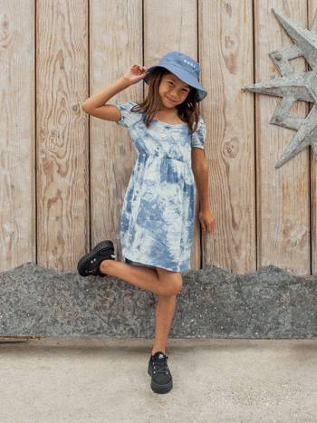 Kids' Roxy Unconditional Ocean Skater Dresses Blue | NZ_LW9495