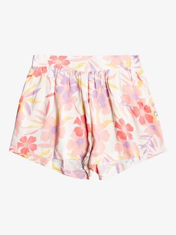 Kids' Roxy Unfinished Song Viscose Shorts White Multicolor | NZ_LW2545