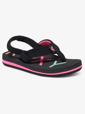 Kids' Roxy Vista Sandals Black | NZ_LW4371