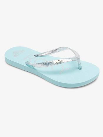 Kids' Roxy Viva Sparkle Sandals Turquoise | NZ_LW8444