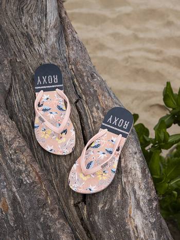 Kids' Roxy Viva Stamp Sandals Coral | NZ_LW5998