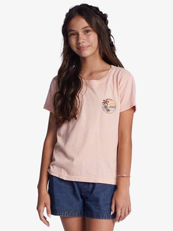 Kids' Roxy Welcome To Paradise T-Shirt pink | NZ_LW4198