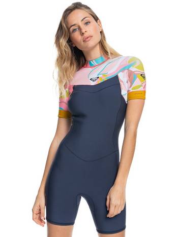 Women's Roxy 2/2mm Syncro Back Wetsuits Coral / Gold | NZ_LW1521