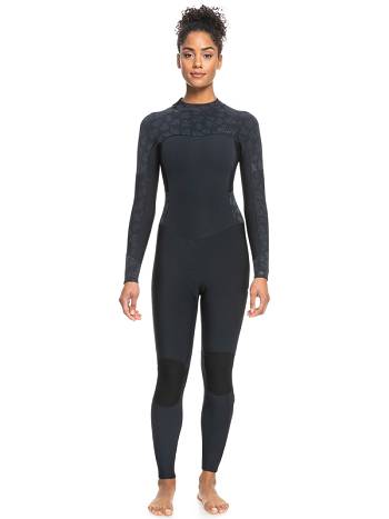 Women's Roxy 3/2mm Swell Series Back Wetsuits Black | NZ_LW3244