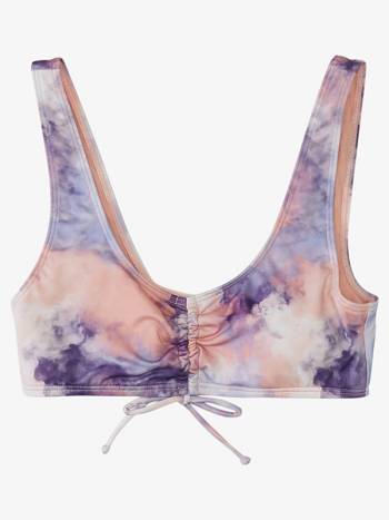 Women's Roxy Active Athletic Bralette Bikini Tops Rose flower | NZ_LW8820