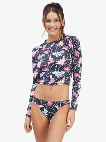 Women's Roxy Active Cropped Rashguards Dark Grey | NZ_LW8853