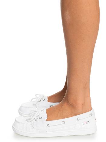 Women's Roxy Ahoy Sneakers White | NZ_LW7012