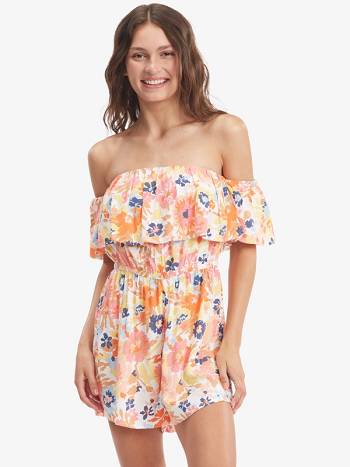 Women's Roxy Another Day Printed Rompers red flowers | NZ_LW9589