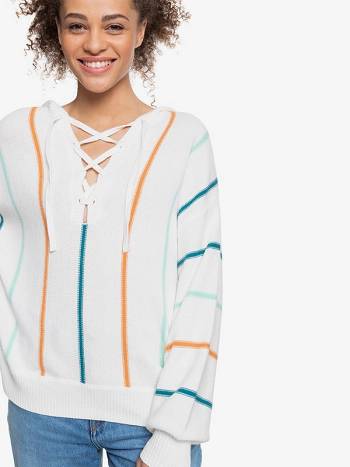 Women's Roxy Bay Of Rainbows Sweaters White | NZ_LW9383