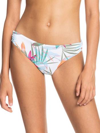 Women's Roxy Beach Classics Hipster Bikinis white flower | NZ_LW6970