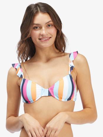 Women's Roxy Beach Classics Underwire Bikinis Blue Stripes | NZ_LW6657