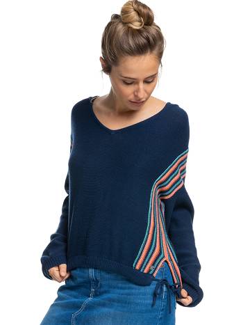 Women's Roxy Beach Nostalgia Sweaters Indigo | NZ_LW9570