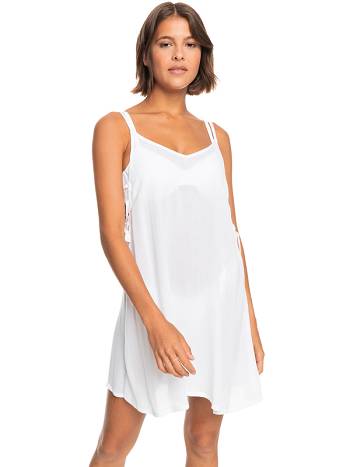 Women's Roxy Beachy Vibes Solid Beach Cover Ups White | NZ_LW1318