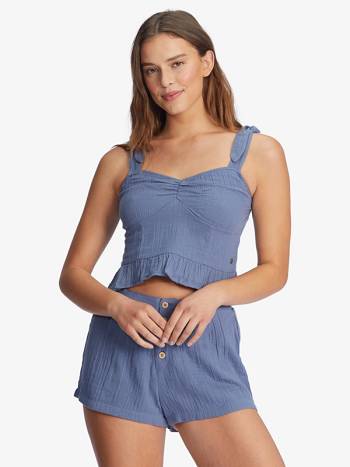 Women's Roxy Beyond Me Strappy Top Matching Sets Blue | NZ_LW4875