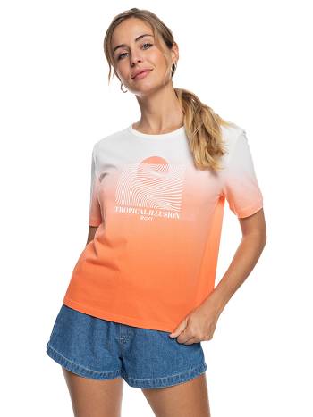 Women's Roxy Biarritz Vibes T-Shirt Coral | NZ_LW3361