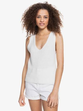 Women's Roxy Bright Place Sweaters White | NZ_LW6889