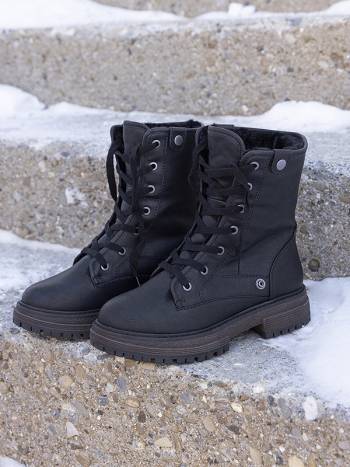 Women's Roxy Bruna Lace-Up Snow Boots Black | NZ_LW9103