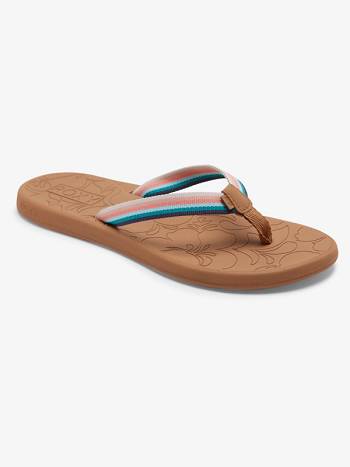 Women's Roxy Colbee Flip Flops Blue / Pink | NZ_LW7658