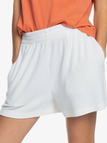 Women's Roxy Comfy Place Ribbed Shorts White | NZ_LW5000