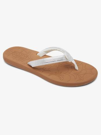 Women's Roxy Deeliah Flip Flops White / Snake | NZ_LW9902