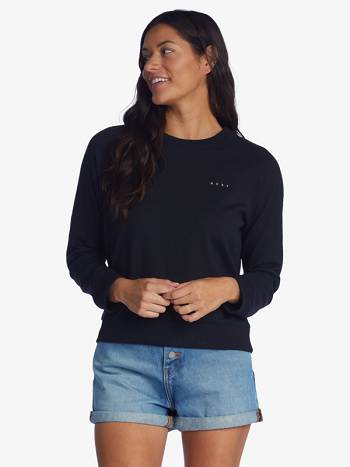 Women's Roxy Easy Morning Oversized Fleece Dark Grey | NZ_LW5721