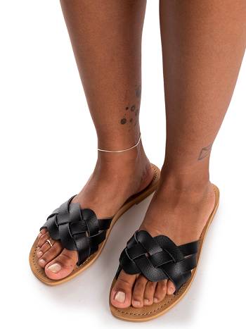 Women's Roxy Edessa Sandals Black | NZ_LW8268