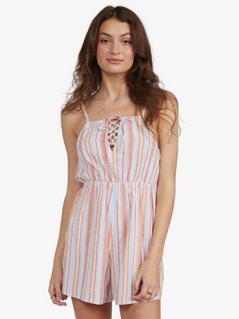 Women's Roxy Endless Love Rompers Pink Stripes | NZ_LW5676