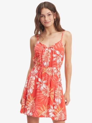 Women's Roxy Everything Is Fine Strappy Dress Red | NZ_LW2350