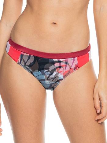 Women's Roxy Fitness Regular Bikini Bottoms Black Camo | NZ_LW7255