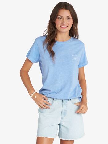 Women's Roxy Grateful Sun Boyfriend T-Shirt Blue | NZ_LW9059