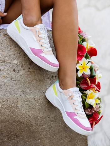 Women's Roxy Harper Lace-Up Sneakers Multicolor | NZ_LW7655